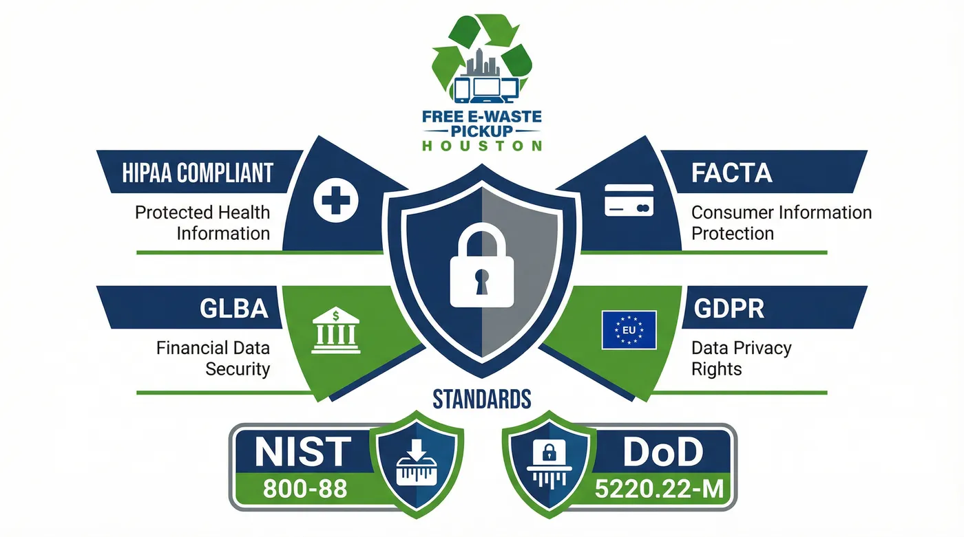 Data Security Compliance: HIPAA, FACTA, GLBA, GDPR, NIST 800-88, DoD 5220.22-M