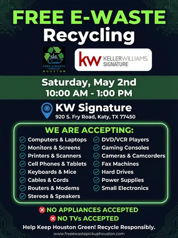E-Waste Collection Event - Free Electronics Recycling event flyer