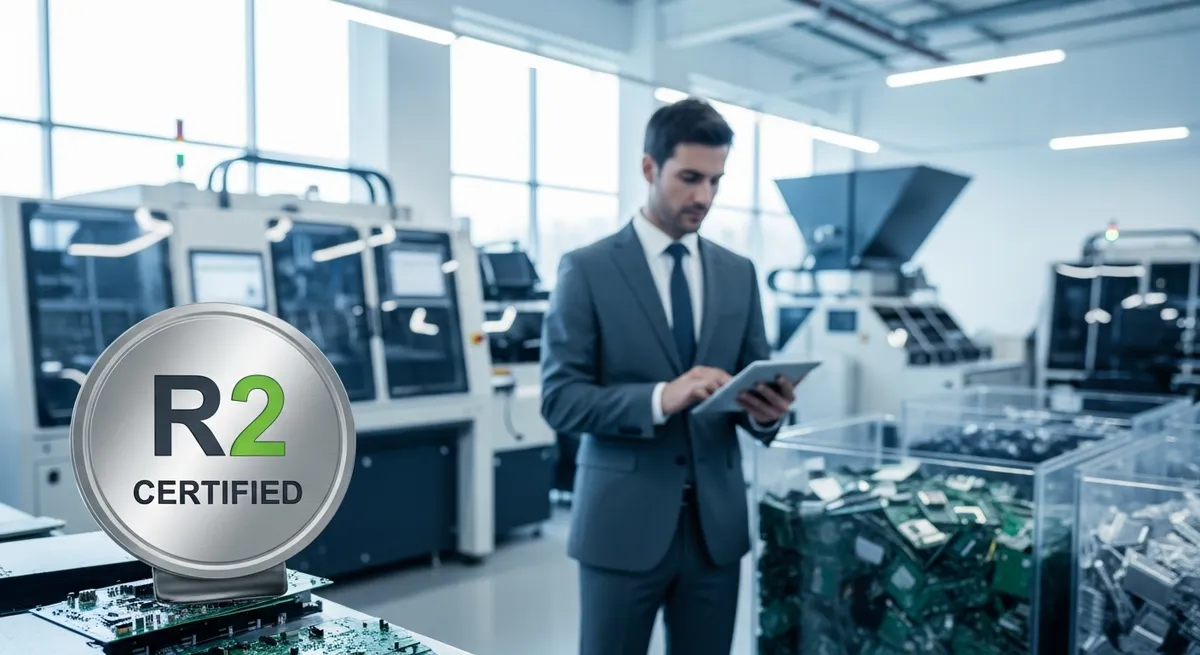 R2 certified facility securely shredding and wiping hard drives for Houston corporate office IT disposal